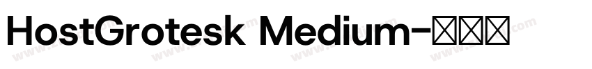 HostGrotesk Medium字体转换